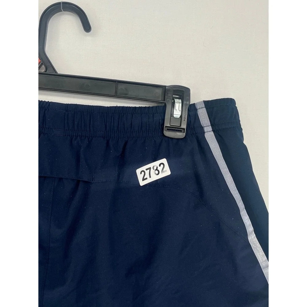 Asics Running Shorts Mens Large Reflective Stripes Navy Blue 2782